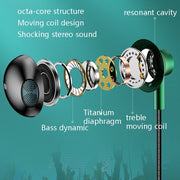 TS6800 3.5mm Metal Elbow Noise Cancelling Wired Game Earphone(Black)