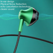 TS6800 3.5mm Metal Elbow Noise Cancelling Wired Game Earphone(Black)