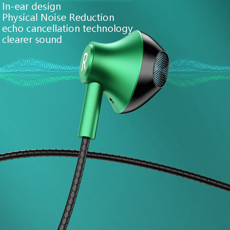 TS6800 3.5mm Metal Elbow Noise Cancelling Wired Game Earphone(Black)