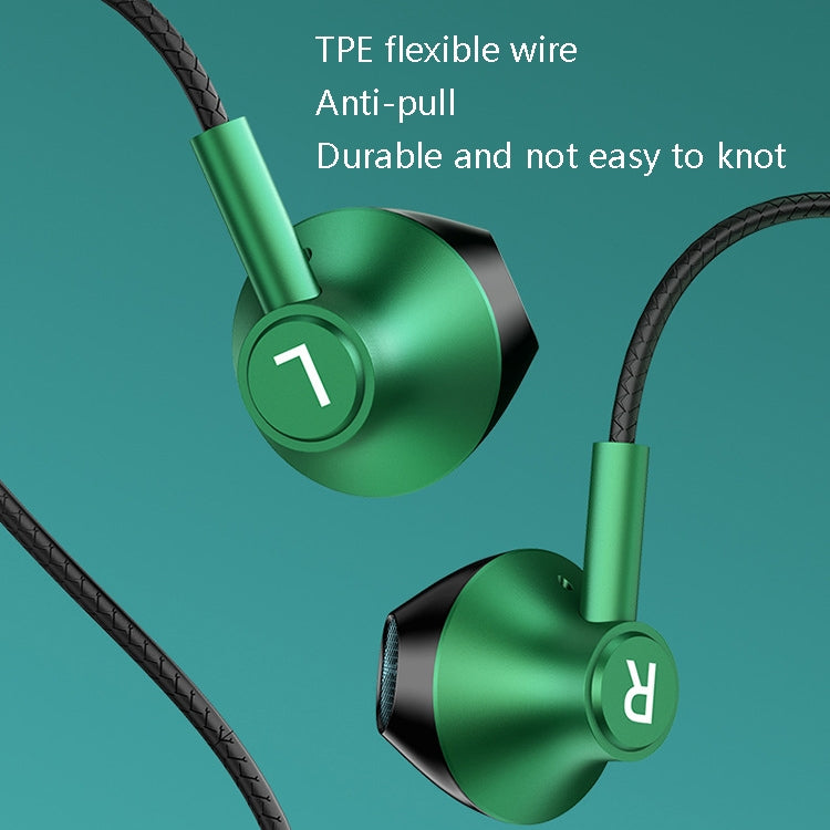 TS6800 3.5mm Metal Elbow Noise Cancelling Wired Game Earphone(Black)