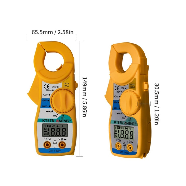 ANENG KT-87N Clamp Voltage And Current Measuring Multimeter(Red)