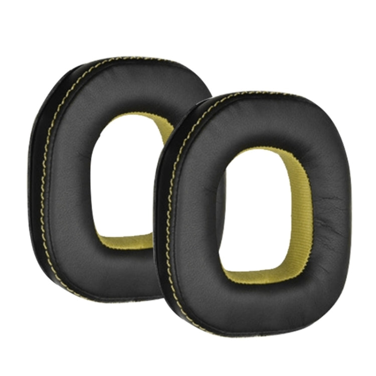 2pcs Sponge Earpad For Logitech Astro A50 Gen3/Gen4 Headset(Black+Yellow)