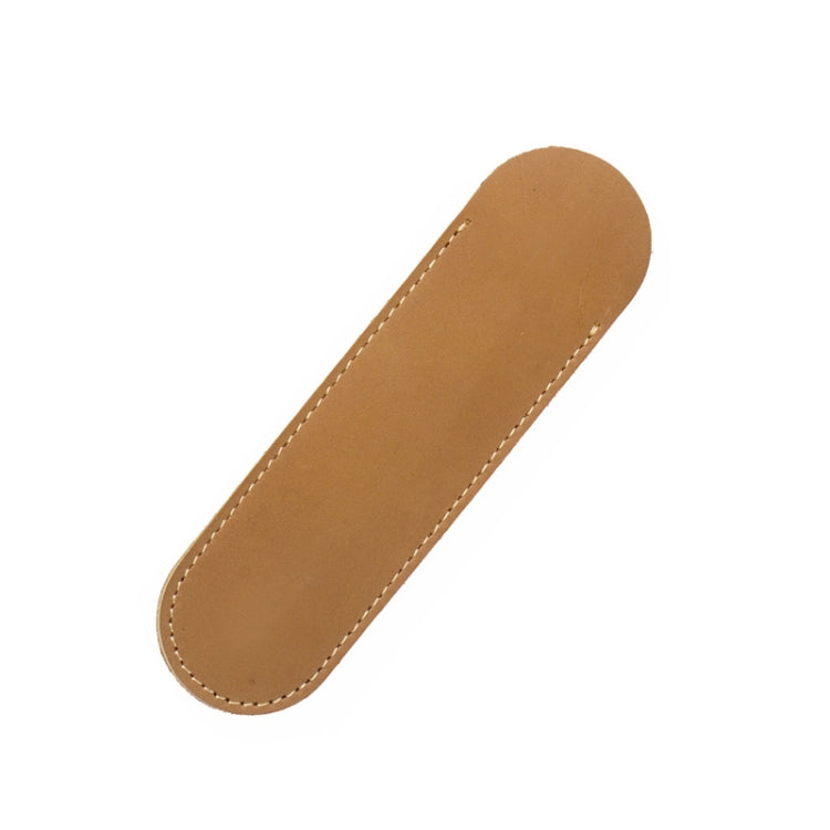 Single Pen Bag Handmade Line Pen Holder, Size: Large(Camel)