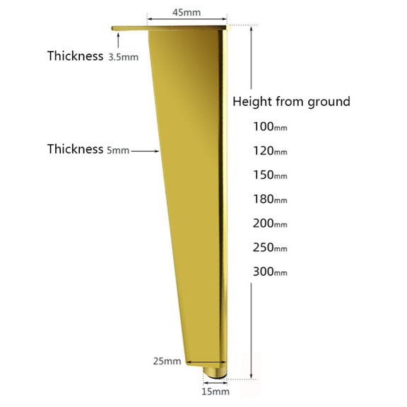 Adjustable All Aluminium Furniture Stand Legs, Height: 35cm(Silver)