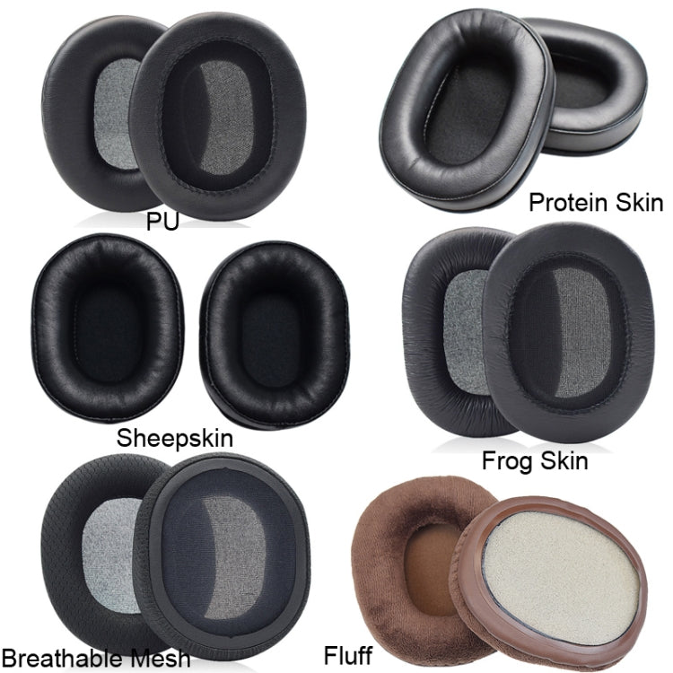 1 Pair Headset Earmuffs For Audio-Technica ATH-M50X/M30X/M40X/M20X, Spec: Black-Protein Skin