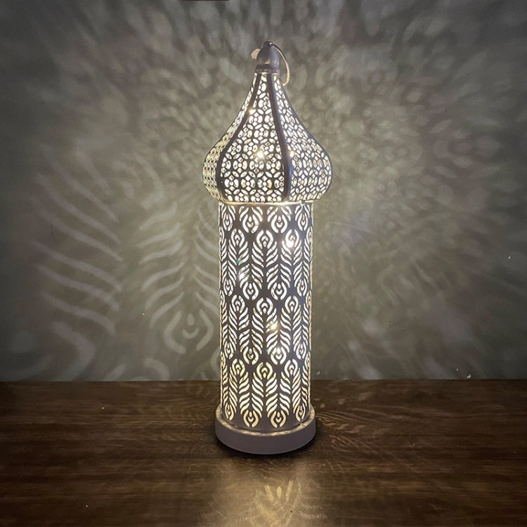 Moroccan Hollow LED Wrought Iron Decorative Lamp, Spec: Large