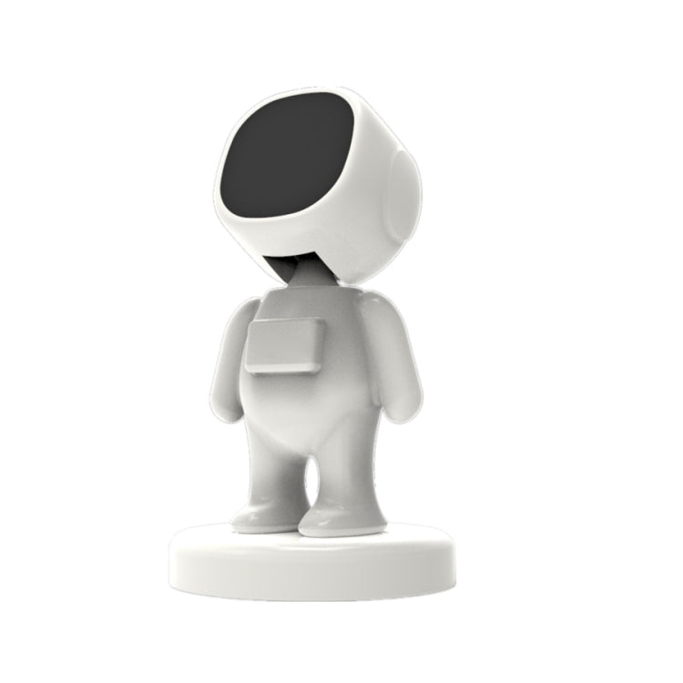TOPFREE Astronaut Car Bracket Magnetic Adhesive Paste Navigation Car Phone Bracket(White)