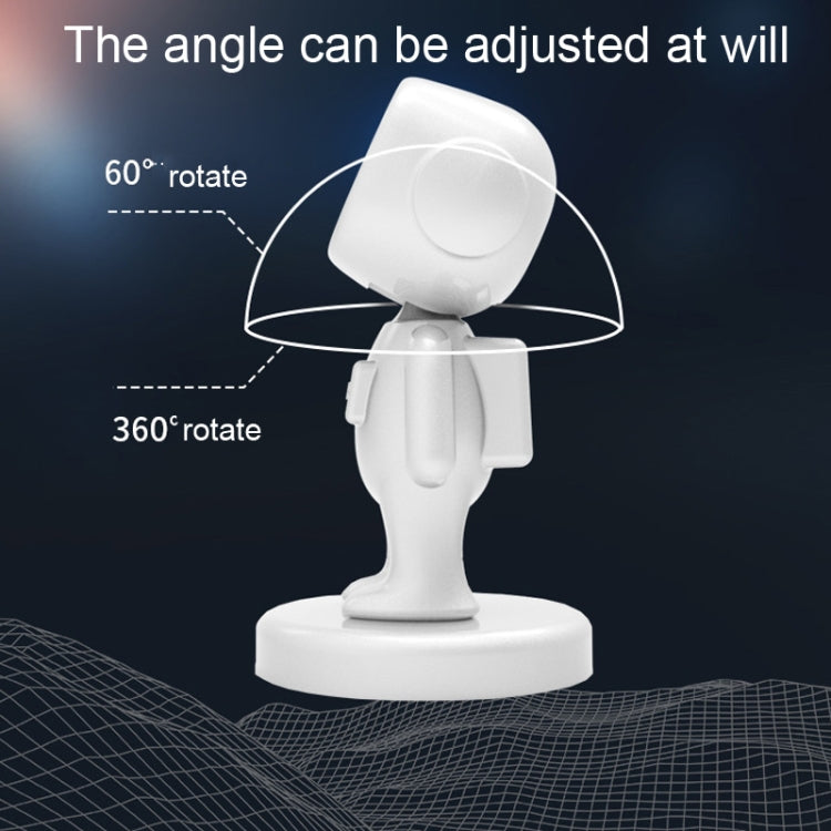 TOPFREE Astronaut Car Bracket Magnetic Adhesive Paste Navigation Car Phone Bracket(White)