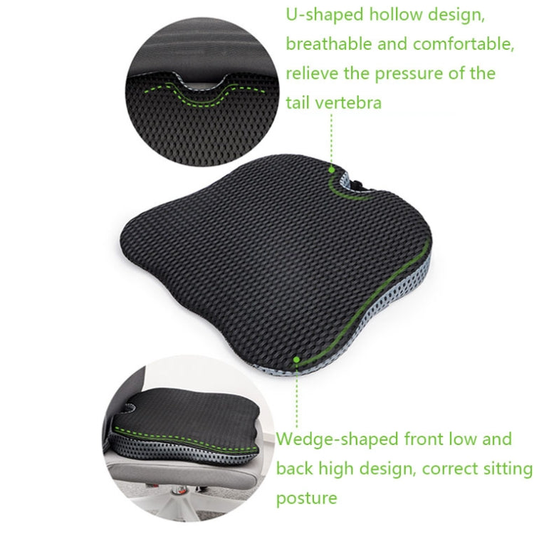 Thickened Breathable Memory Foam Car Seat Cushion(QFC047 Gray)