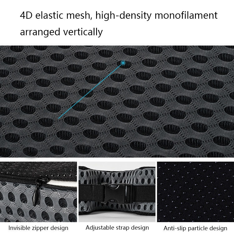 Thickened Breathable Memory Foam Car Seat Cushion(QFC047 Black)