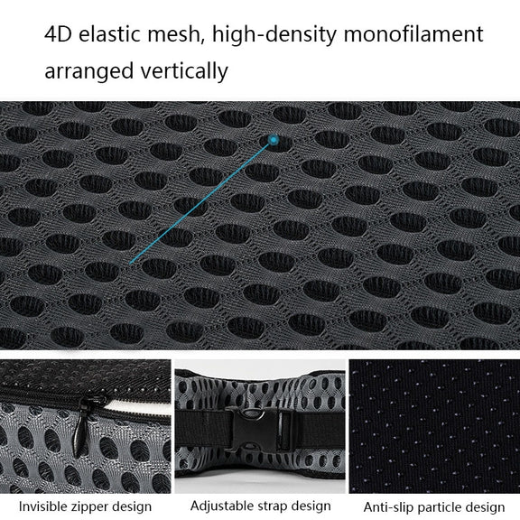 Thickened Breathable Memory Foam Car Seat Cushion(QFC047 Black)