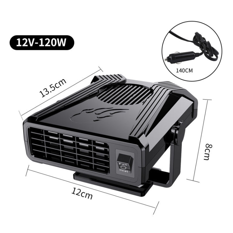 12V Car Heater Fan Defrost Defogger(Black)