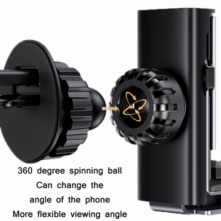 ZJ058 Car Fully Automatic Hidden Double-arm Air Outlet Gravity Bracket(Black)