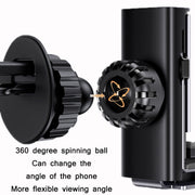 ZJ058 Car Fully Automatic Hidden Double-arm Air Outlet Gravity Bracket(Black)