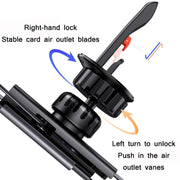 ZJ058 Car Fully Automatic Hidden Double-arm Air Outlet Gravity Bracket(Black)