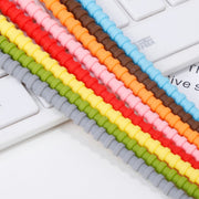 20 PCS Silicone Data Cable Storage Strap Cable Organizer(Blue)