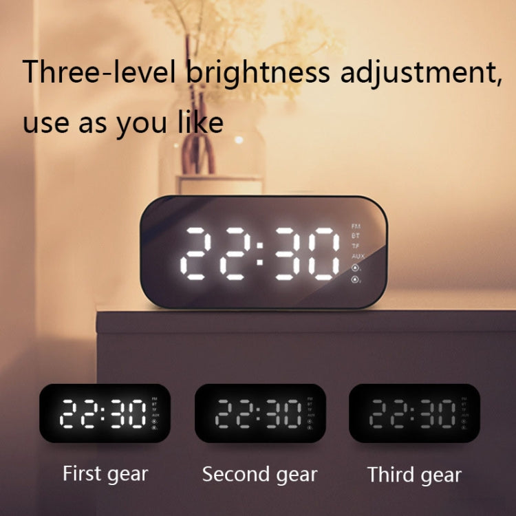 Havit M3 Subwoofer Mini Mirror Clock Bluetooth Speaker, Spsc: 1200mAh (White)
