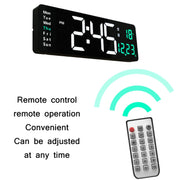 6626 Living Room Wall-Mounted Large Screen Display LED Digital Clock, Color: Orange Temperature
