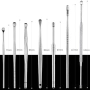QILIZUO  3 Sets Stainless Steel Double-Ended Screw Ear Scoop