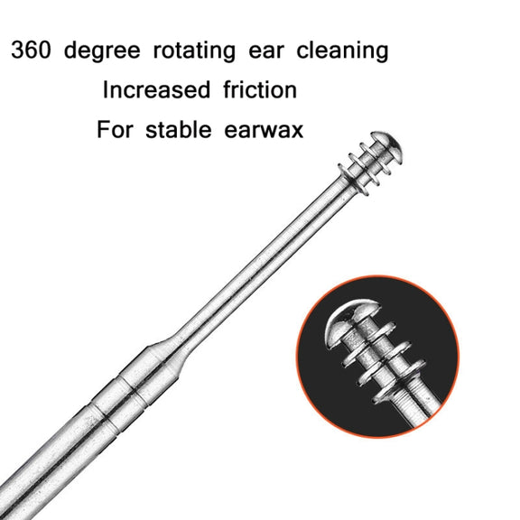 QILIZUO  3 Sets Stainless Steel Double-Ended Screw Ear Scoop
