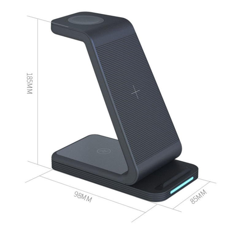 D2 3 In 1 15W Wireless Vertical Charger(White)