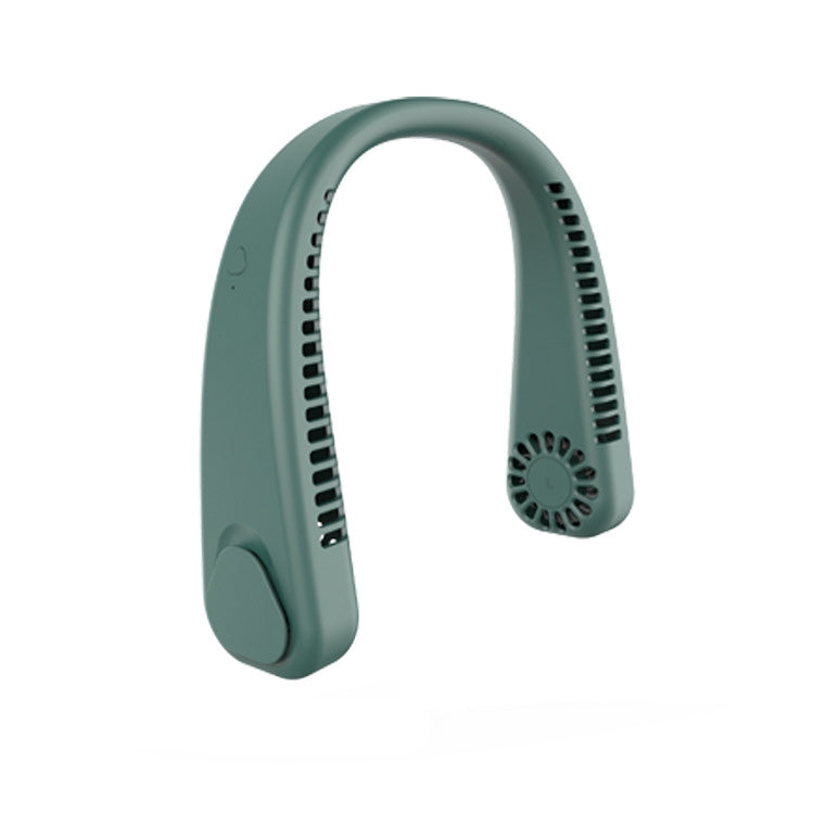 F2 USB Outdoor Portable Hanging Neck Fan(Green)