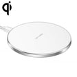 15W Metal Round Wireless Charger Smart Fast Charge(Silver + White Surface) - Wireless Charger by PMC TechLife | Online Shopping South Africa | PMC TechLife