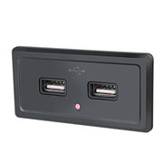12V24V Route Bus Dual USB Charging Input Car Charger(Red Light)