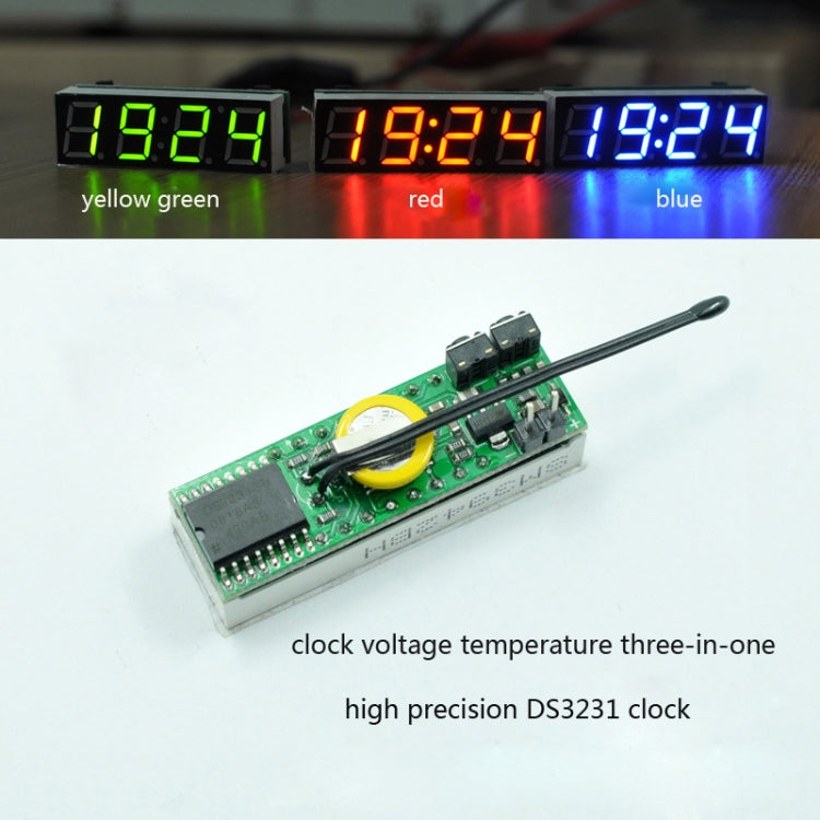 High-Precision RX8025T Digital Clock Module LED Digital Tube Electronic Clock(Green)