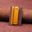 2 PCS Leather Phone Card Sleeve Back Sticker Wrist Pull Strap Holder(Brown) - free shipping - PMC TechLife - Order now!