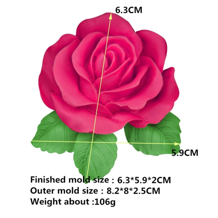 Big Rose Flower Handmade Soap Silicone Mold, Colour: Random(8.2x8x2.5cm)