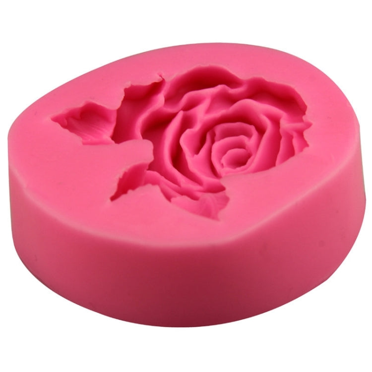 Big Rose Flower Handmade Soap Silicone Mold, Colour: Random(8.2x8x2.5cm)