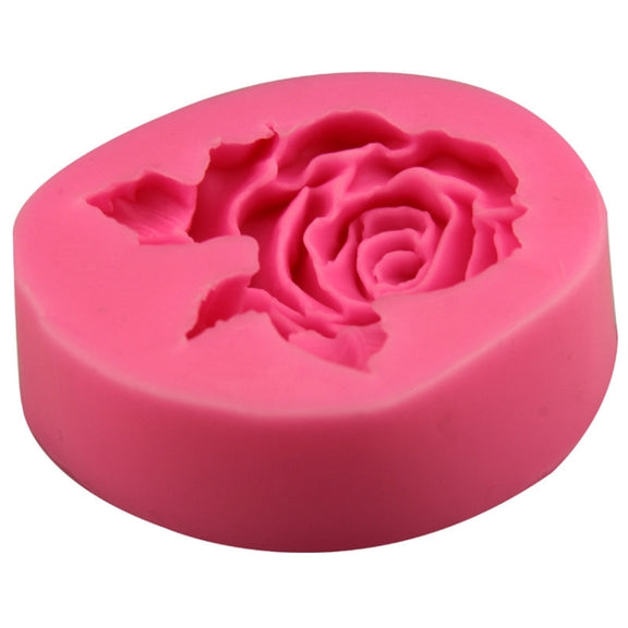 Big Rose Flower Handmade Soap Silicone Mold, Colour: Random(8.2x8x2.5cm)