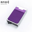 RFID Aluminum Alloy Anti-Degaussing Coin Card Holder(Silver Purple) - Antimagnetic RFID Package by PMC TechLife | Online Shopping South Africa | PMC TechLife | Buy Now Pay Later Mobicred