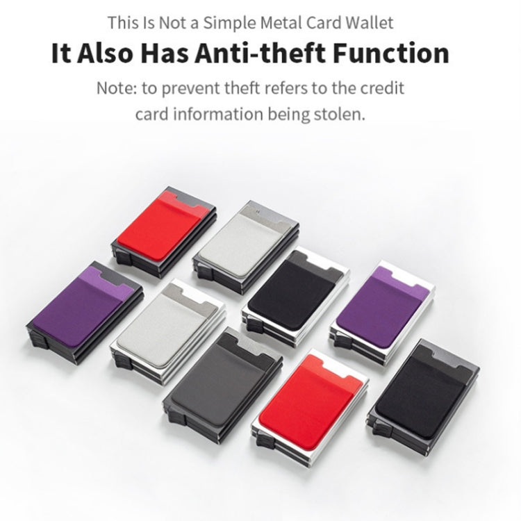 RFID Aluminum Alloy Anti-Degaussing Coin Card Holder(Black Silver)