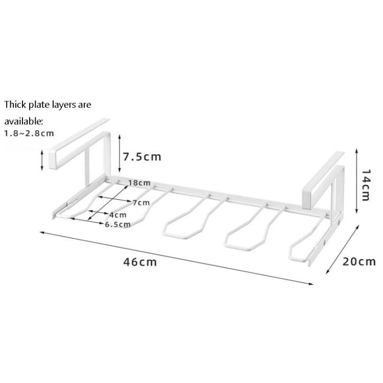 HP220110 Shoe Cabinet Partition Boot Storage Rack(White)