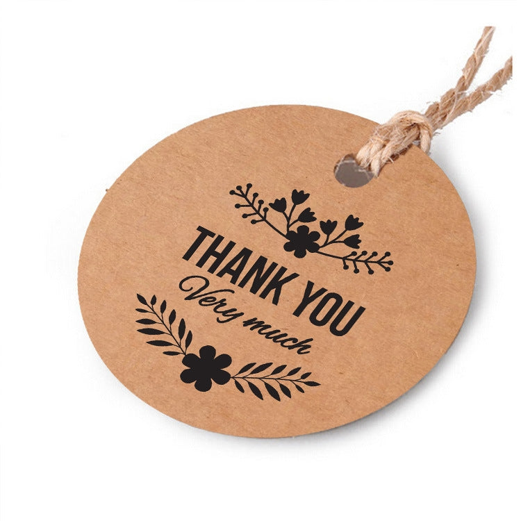 100pcs /Pack Kraft Paper Gift Tag With 20m Hemp Rope(L-14)