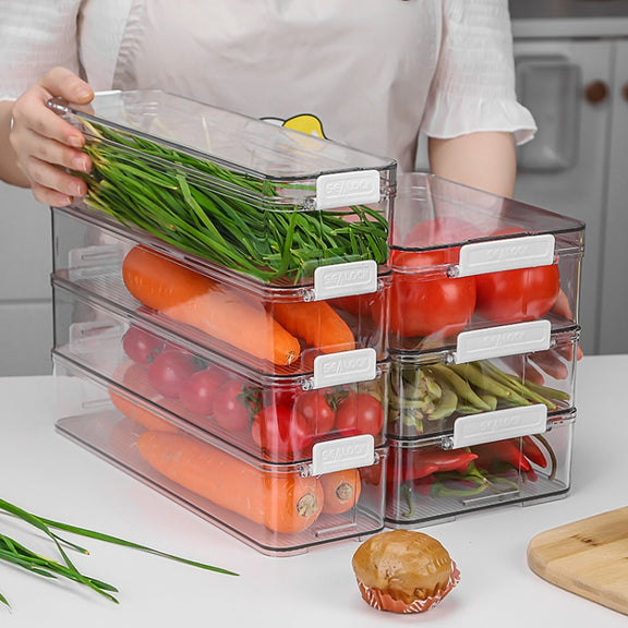 Fruit and Vegetable Refrigerator Crisper with Lid, Specification: TY-9077