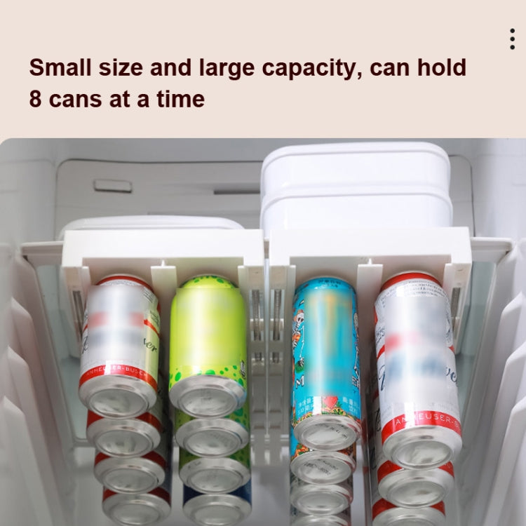 Refrigerator Beverage Beer Can Hanging Storage Rack(White)
