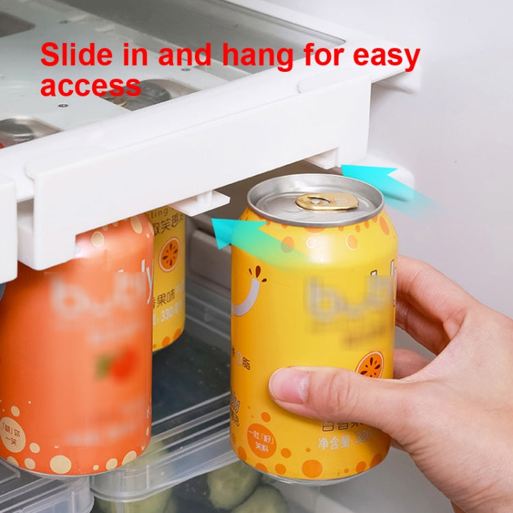 Refrigerator Beverage Beer Can Hanging Storage Rack(White)