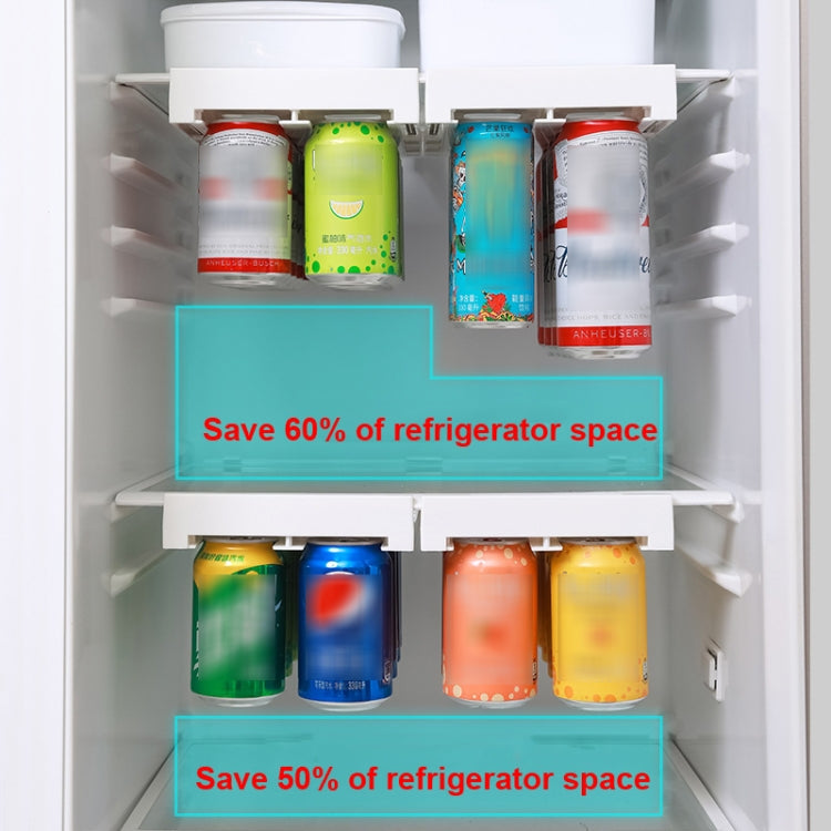 Refrigerator Beverage Beer Can Hanging Storage Rack(White)