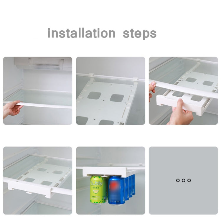 Refrigerator Beverage Beer Can Hanging Storage Rack(White)