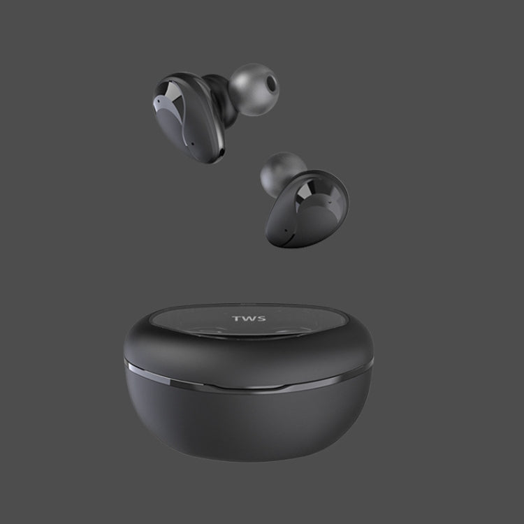 Mini Wireless With Charged Power Display ENC Bluetooth Headset(Black)