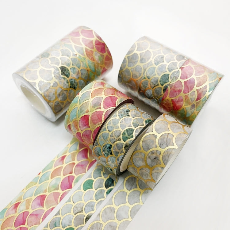 3 Rolls / Set 8958 5m Paper Bronzing Wallet Tape Set(Water Ripple)