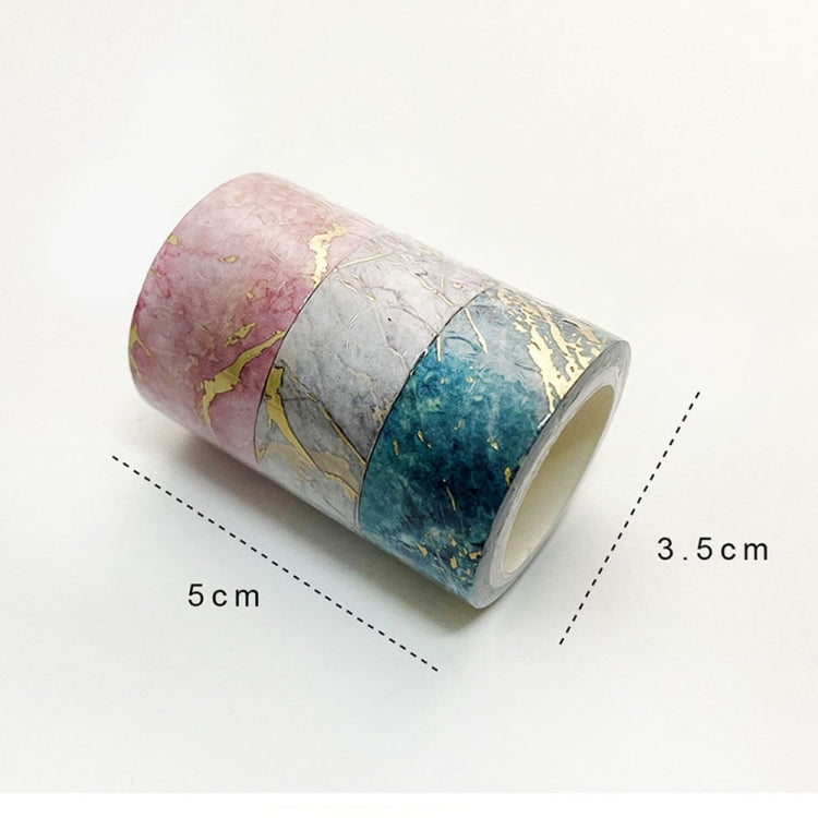 3 Rolls / Set 8958 5m Paper Bronzing Wallet Tape Set(Marble)