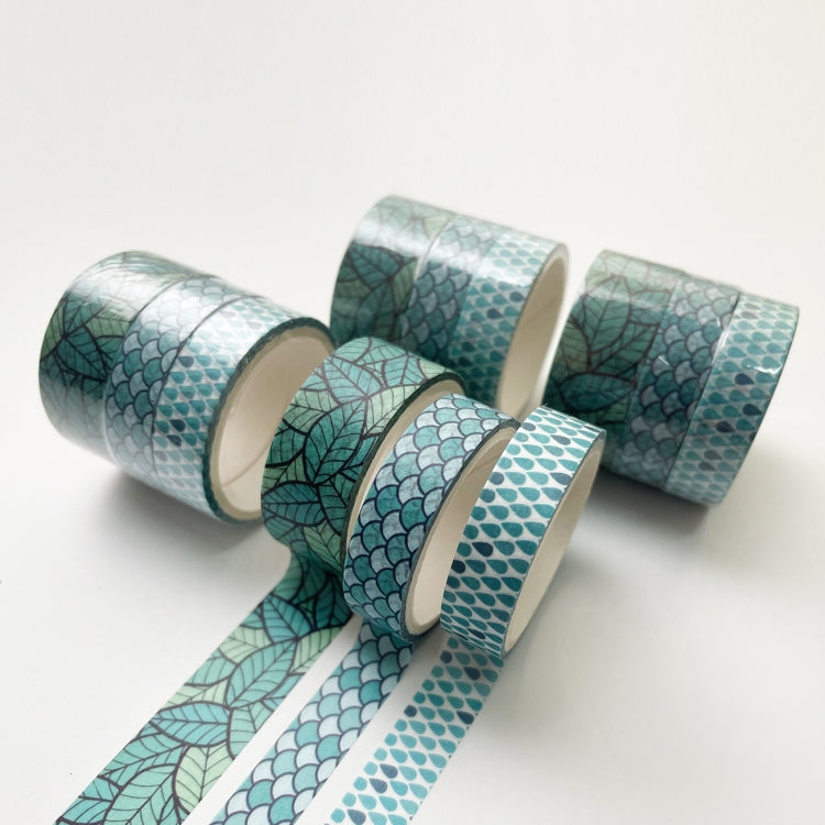 3 Sets/9 Rolls 4585 3m Paper Bronzing Hand Account Tape Set(Emerald Green)
