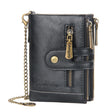 Baellerry  Short Wallet Double Zipper Tri-Fold Wallet For Men(Black) - Wallets by Baellerry | Online Shopping South Africa | PMC TechLife | Buy Now Pay Later Mobicred