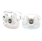 TWS Wireless Bluetooth Headset In-ear Space Capsule Gaming Headset(Transparent White)