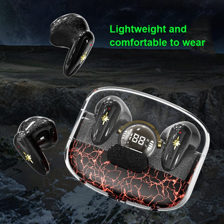 TWS Wireless Bluetooth Headset In-ear Space Capsule Gaming Headset(Transparent White)