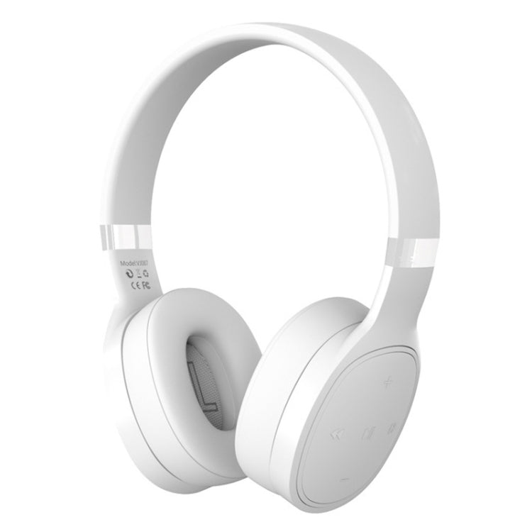VJ087 Folding Wireless Sports Bluetooth Gaming Headset(White)